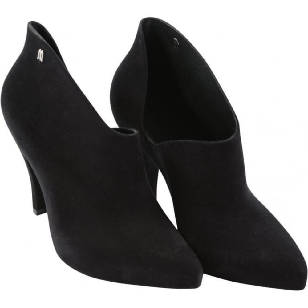 NIB, MELISSA Drama Flock Ankle Boot, Black size 6